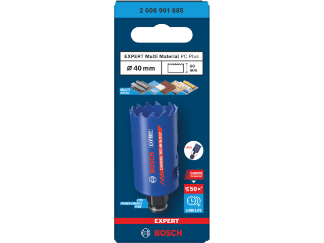 Žaga za izrezovanje lukenj Bosch EXPERT Multi Material Power Change Plus, 2608901885